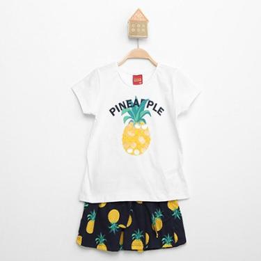 Imagem de Conjunto Infantil Kyly Camiseta e Short Abacaxi Menina 2 Peças-Feminino