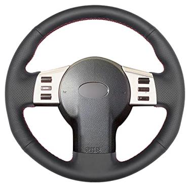 Imagem de Capa de volante de carro confortável e antiderrapante costurada à mão em couro preto, apto para Infiniti FX FX35 FX45 2003 a 2008 Nissan 350Z 2003 2004 2005 a 2009