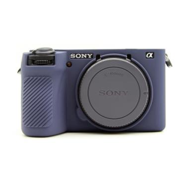 Imagem de MUZIRI KINOKOO Capa de silicone para Sony A6700, capa protetora macia para câmera digital Sony A6700/Alpah 6700 - capa de silicone antiarranhões Slim Fit A6700 - superfície lisa azul