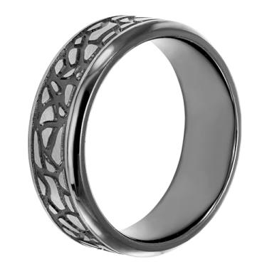 Imagem de Boston Bay Diamonds Aliança de casamento masculina de ajuste confortável de tântalo ou anel moderno - 7 mm e 8 mm - escolha de estilo, Metal, Sem pedra preciosa
