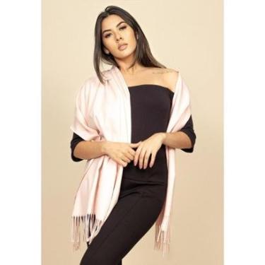 Imagem de Echarpe Lenço Feminino Tipo Cashmere Tea Rose - Único-Feminino