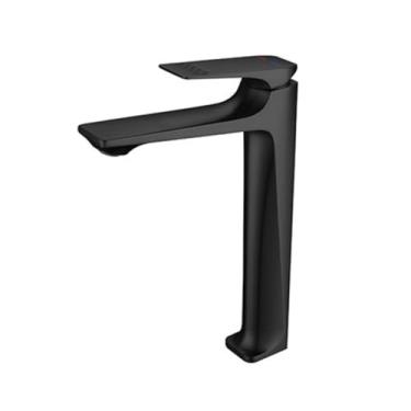 Imagem de Torneiras para pia de banheiro cinza arma, torneiras misturadoras de pia de latão sólido, quentes e amp; Guindaste de água fria com alça única cromado/preto/ouro escovado/branco, preto