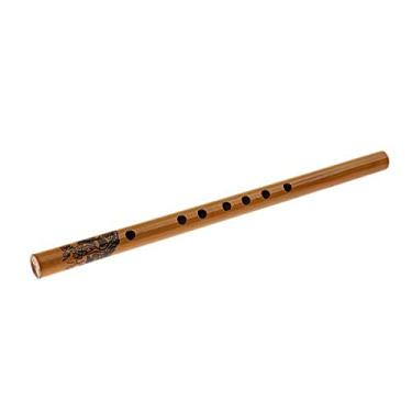 Imagem de 2x flauta de bambu tradicional chinesa feita à mão Xiao Dizi | Artesanato requintado e som incrível | Presente musical perfeito | 33 cm | Pacote com 2
