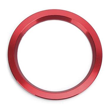 Imagem de Liga de Alumínio Vermelho Botão de Parada de Ignição do Motor Anel Capa Guarnição para 2009-2018 Interior do Carro