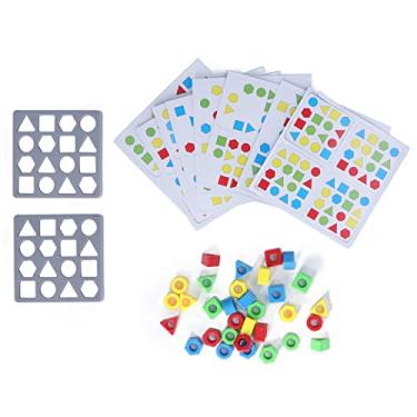 Imagem de Jogo De Combinação De Formas Infantis, Brinquedo Educacional Sensorial De Cores, Forma Geométrica, Jogo De Tabuleiro De Correspondência Rápida, Brinquedos De Aprendizagem Montessori Para Crianças, Men