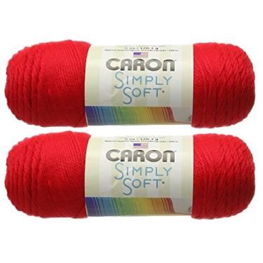 Imagem de Compra em massa: Caron Simply Soft Yarn Sólids (pacote com 2) (vermelho)
