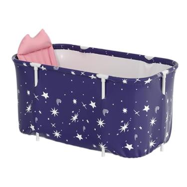 Imagem de Banheira Portátil Dobrável para Adultos Banheira de Corpo Inteiro para Metal PVC Doméstico