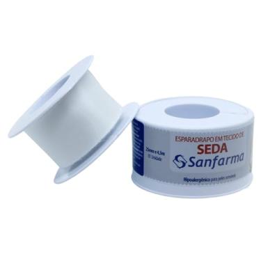 Imagem de Sanfarma, Esparadrapo Branco Tecido Em Seda Sanfarma 25mmx4,5m 3 Unid