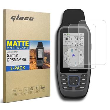Imagem de INNOSURE [Pacote com 2] Protetor de tela de vidro temperado premium para navegador portátil Garmin GPSMAP 79s 7.6 cm, tela sensível ao toque antirreflexo (fosco)
