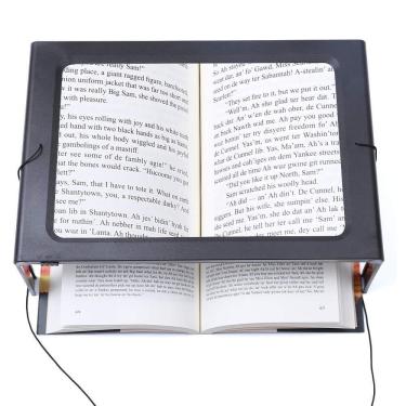 Imagem de Lente de Aumento Lupa de Mesa Com Luz Zoom 2.5x 6 LEDs CBRN20782