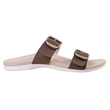 Imagem de Spenco Sandália feminina Crista Slide, Fóssil, 6 Wide