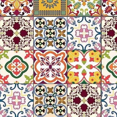 Imagem de Papel de Parede Adesivo Autocolante - Estilo Azulejo - 3m x 40cm - Decoração para Cozinha