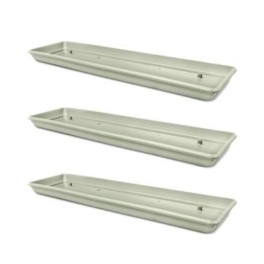 Imagem de Prato Para Jardineira Floreira Mármore 50cm Nutriplan Kit 3