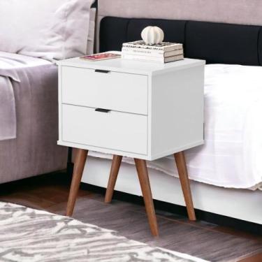 Imagem de Mesa de Cabeceira JB 1818 Branco Bechara - JB Móveis