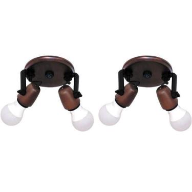 Imagem de Spot Muller Country 2 Lâmpadas Envelhecido 2 Unidades 002EX2 - Luminár