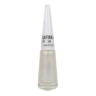 Imagem de Esmalte De Unha Cremoso 7ml Nº 10 Branco Perolado Safira - SAFIRA COSM