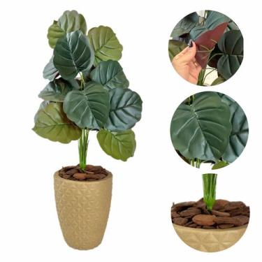 Imagem de Arranjo Artificial Caladium Alocacia com Vaso Polietileno - Flor Imp