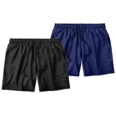 Imagem de Kit 2 Shorts Masculino Liso Praia Piscina Academia Tactel MXC BRASIL, 