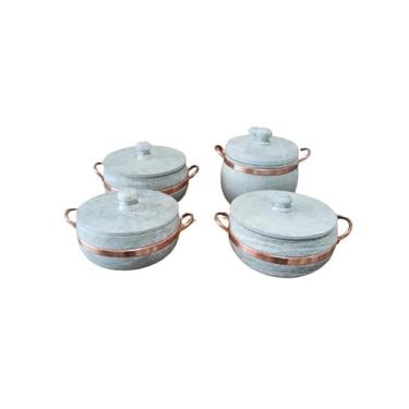 Imagem de Jogo com 04 panelas em pedra sabão