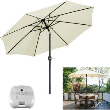 Imagem de Ombrelone com Base para Piscina 3 metros guarda sol Articulado com Man