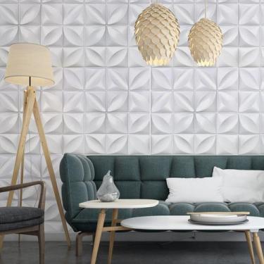 Imagem de 1 Unidade Revestimento de Parede placa Alto relevo 3d Mini Petalas 50c