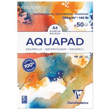 Imagem de Bloco de Papel Para Aquarela Aquapad A4 50fls 300g - CLAIREFONTAINE