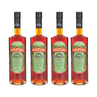 Imagem de Kit 4 Cachaças Gabriela Cravo E Canela Paratiana 700 ml Premium Paraty