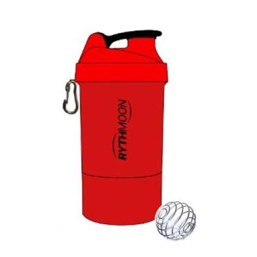 Imagem de Coqueteleira 2 Doses Com Mola 500ml Duo Pack Rythmoon, Vermelho/Preta