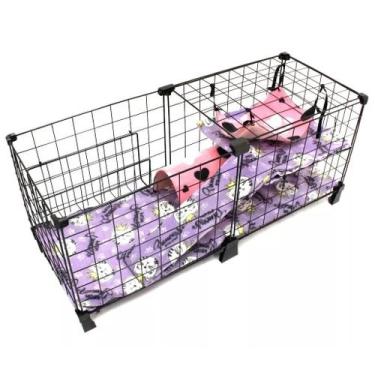 Imagem de Cercado Porquinho da Ìndia 30x80x30 Toca Rede Porta Feno Ma - IGUANNA