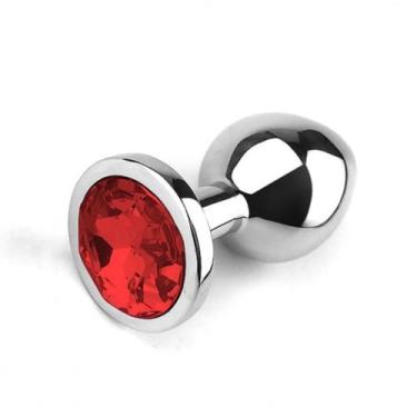 Imagem de Plug anal de aço inoxidável com cristal arredondado p/m/g - vipmix, Ve