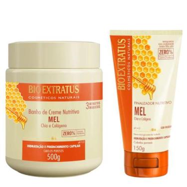 Imagem de Kit Mel finalização capilar 1 Banho de creme 500ml 1 Finalizador 150ml