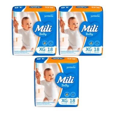 Imagem de Kit C3 Fralda Jumbinho XG Conforto Segurança - Mili - MILI S/A