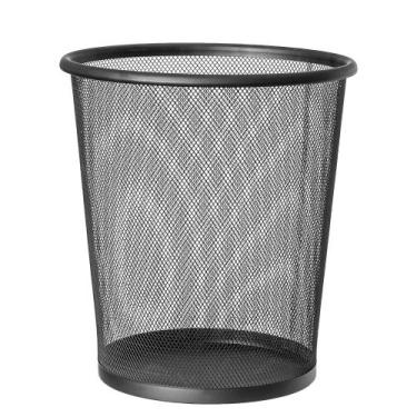 Imagem de Cesto p/ lixo metal 8L aramado / telado preto Mood - Nobre