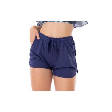 Imagem de Saida De Praia Short Esportivo Com Proteção Uv Feminino - banho de sol