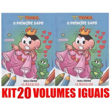 Imagem de O Principe Sapo Livro Para Pintar Kit 20 Vols. Lembrancinha - Girassol