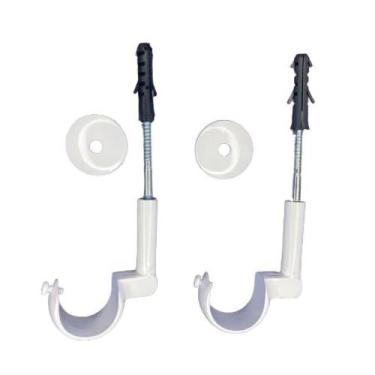 Imagem de KIT 2 Suporte Simples de Teto para Varão de Cortina 19mm - DECOR LIDER