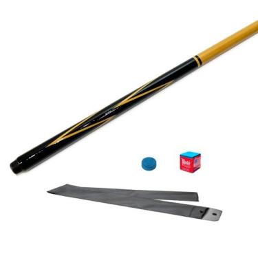 Imagem de Taco de Sinuca Inteiriço Raio Preto - Taco Bilhar Inteiro - Tacos Bras