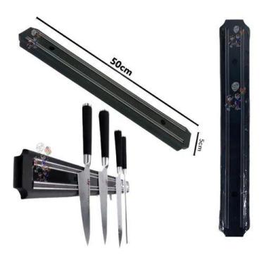 Imagem de Kit 3 Barra Magnética Suporte Para Faca Ferramenta 50cm - Funditex