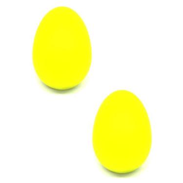 Imagem de Kit 2 Shaker ovo plastico chocalho AMARELO egg - MXP