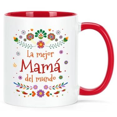 Imagem de Cabtnca La Mejor Mama Del Mundo, presentes para mamãe em espanhol, caneca de mamãe, regalo para mamãe, caneca de café para mãe, presentes de Natal para mamãe, presentes de natal para mamãe em