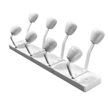 Imagem de Cabide de madeira com 4 ganchos para parede ou porta cabideiro organiz