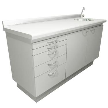 Imagem de Móveis Para Estética Balcão Bancada Clínicas Com Pia Gavetas - Beckman