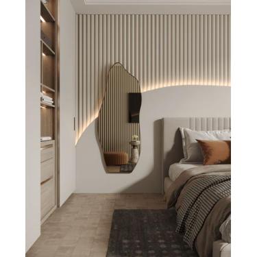 Imagem de Espelho de chão Orgânico E06 Grande Corpo Inteiro 170x70  Moldura Cour