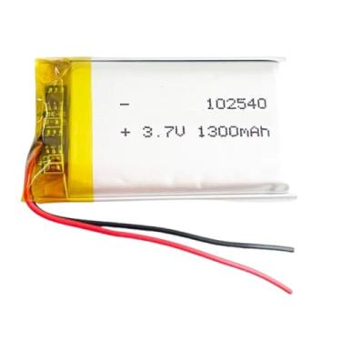 Imagem de bateria 2 fios recarregavel 3,7v 102540 com 1300mah 10mm de espessura x 25mm de largura x 40mm de comprimento