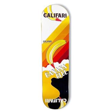 Imagem de Califari Deck de skate com cola de banana da 's - Deck de madeira de bordo de 81 cm com decoração de arte Califari - Pronto para montagem na parede ou apenas adicionar caminhões e rodas