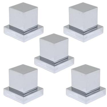 Imagem de Kit 5 Acabamento Metal Registro Base Docol Quadrado Cromado - Montelar