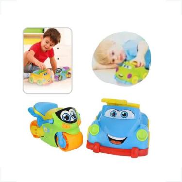 Imagem de Kit Carrinho Motinha Brinquedo Baby Mini Racers Diversão - Jp Brink
