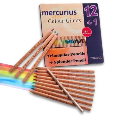 Imagem de Mercurius AMS Color Giant Pencils, Set of 12 in Tin Case