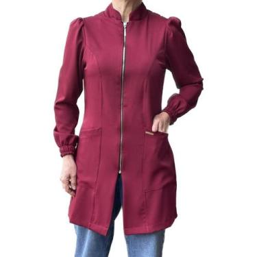 Imagem de Jaleco Acinturado Feminino Manga Longa Bufante Biah - Jaleco Art, Bord