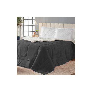 Imagem de Coberdrom Queen Edredom Sherpa Pele D Carneiro Dupla Face - Bordados Q